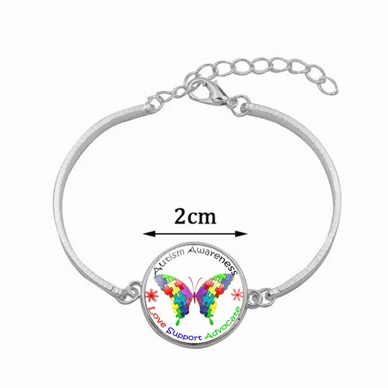 BTWGL Autism My Child Is Autistic Bracelets Superhero Autism Asperger Buckle Leather Bracelet AUTISM MOM Jigsaw Bracelet