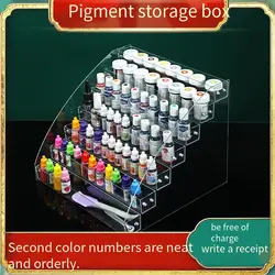 Storage Box Rack Display Tray Support Pigment Painting Bottle Resin Coloring Model Trapezoid DIY Manual AV Originality Plastic