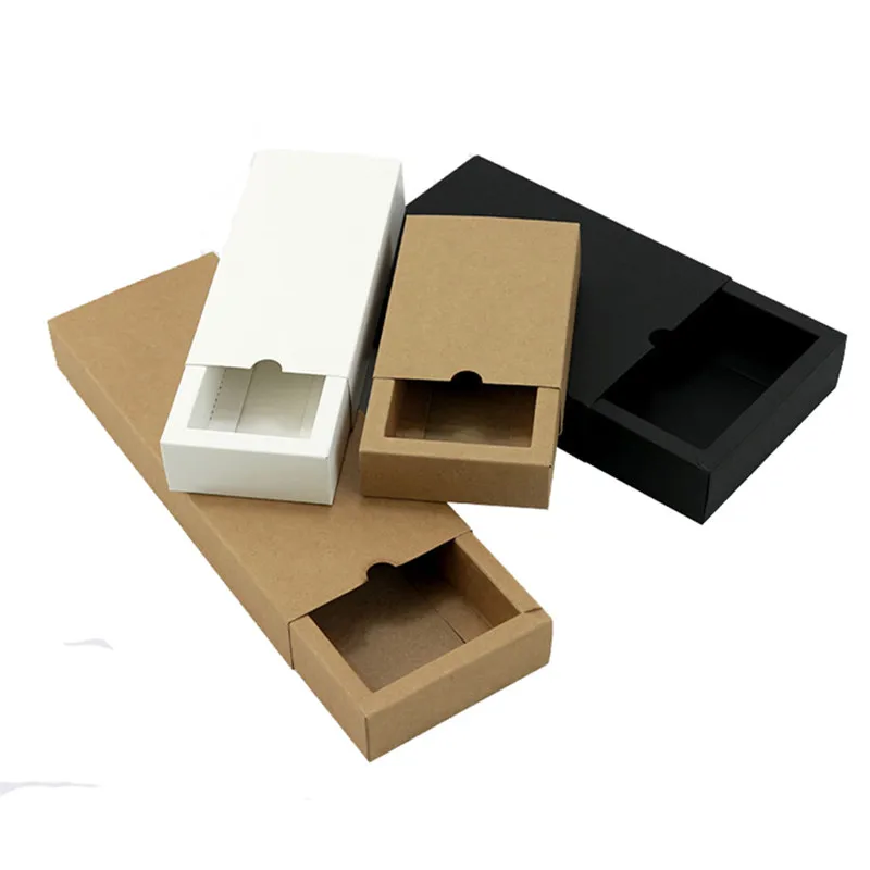 20 pcs 20pcs Black Cardbord Packing Paper Box For Candy/Cookie/Handmade Soap/Jewelry Gift Package Party Favor Suppliess