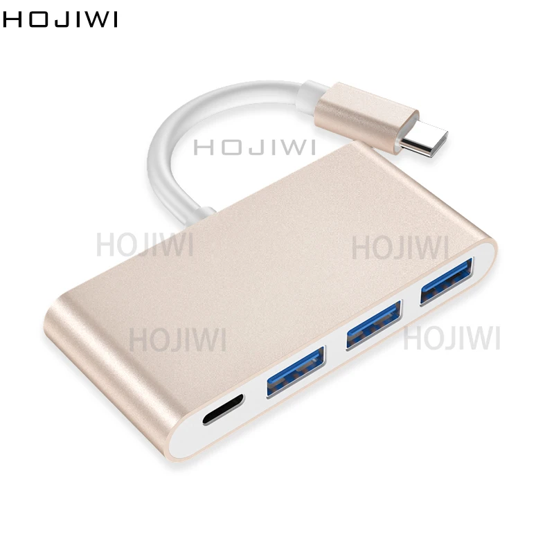 HOJIWI dock station usb c hub type c docking station for laptops Macbook air/pro 4 in 1 usb3.0 PD charge hub hunderbolt 3 AA16