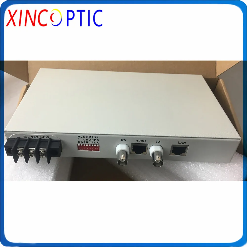 Unframed E1-FE Converter,Single E1 Protocol Converter E1 to Ethernet Bridge Interface Converter Photoelectric Switch,AC220V/48V