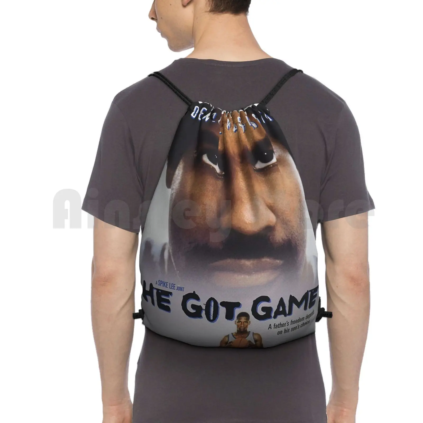 Film Cult-Hgg Backpack Drawstring Bags Gym Bag Waterproof He Got Game Hgg Cult Movie Spike Lee Denzel Washington Film