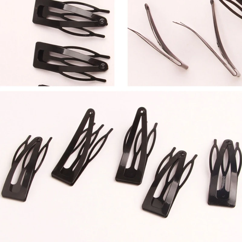 10 Pack Women Hair Cutting Double Grip Hair Clips Metal Snap Hair Clips Hair Barrettes for Hair Making Salon Supplies