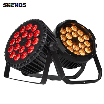 SHEHDS LED Aluminium Waterpoor18x18 und 18x12 Par Beleuchtung RGBWA + UV DMX 6/10 Kanäle für DJ Disco Bühnenlicht
