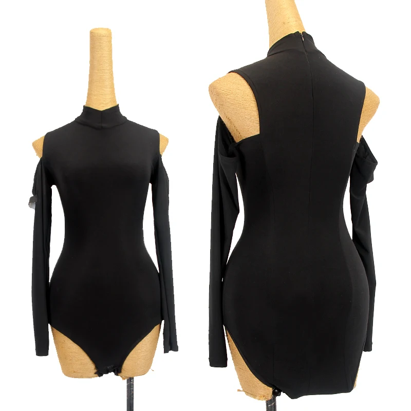 Latin Dance Top Vrouwen Lange Mouwen Herfst En Winter Nieuwe Strapless Sexy Dans Kleding Moderne Dans Yoga Kleding