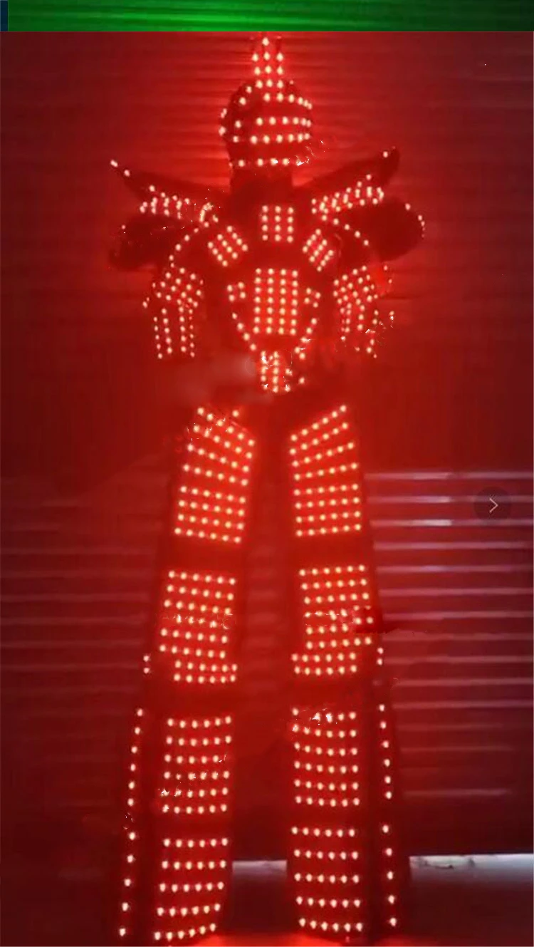 

led robot suit Party event stage show men light up costume ballroom dance stilts clothing dj RGB full color light men dress