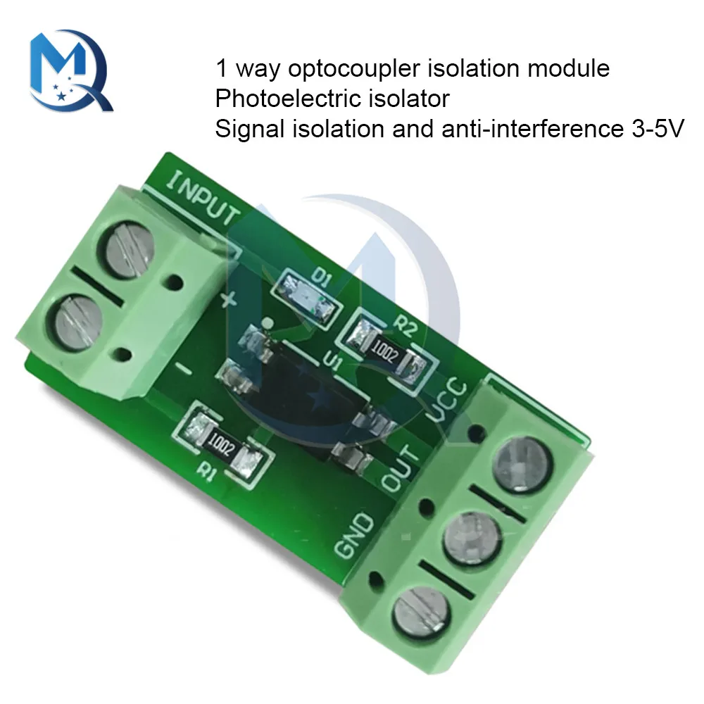 Optical Coupler Isolation Module 1Channel Photoelectric Isolator Signal Isolation Anti-interference 3-5V 12V 24V