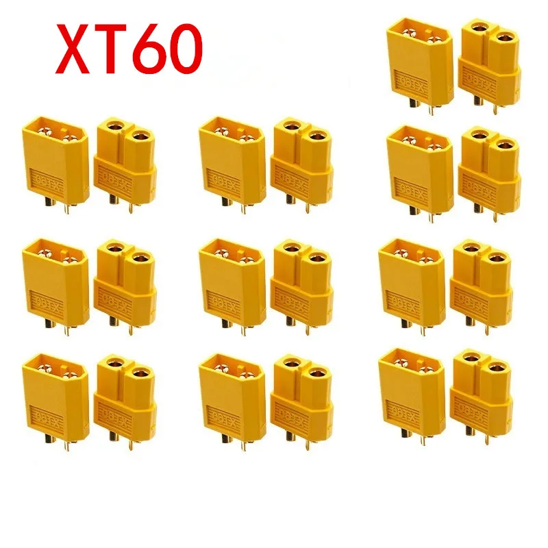 Conector macho hembra para Bullet XT60 XT-60For RC, cargador de batería Lipo para coche, Drone, avión, helicóptero, transmisor RC