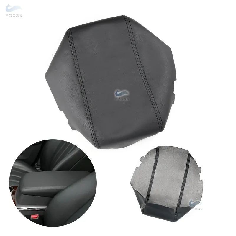

For Chrysler 300 2008 2009 2010 Car Accessories Interior Center Control Armrest Box Cover Microfiber Leather Trim Black Color