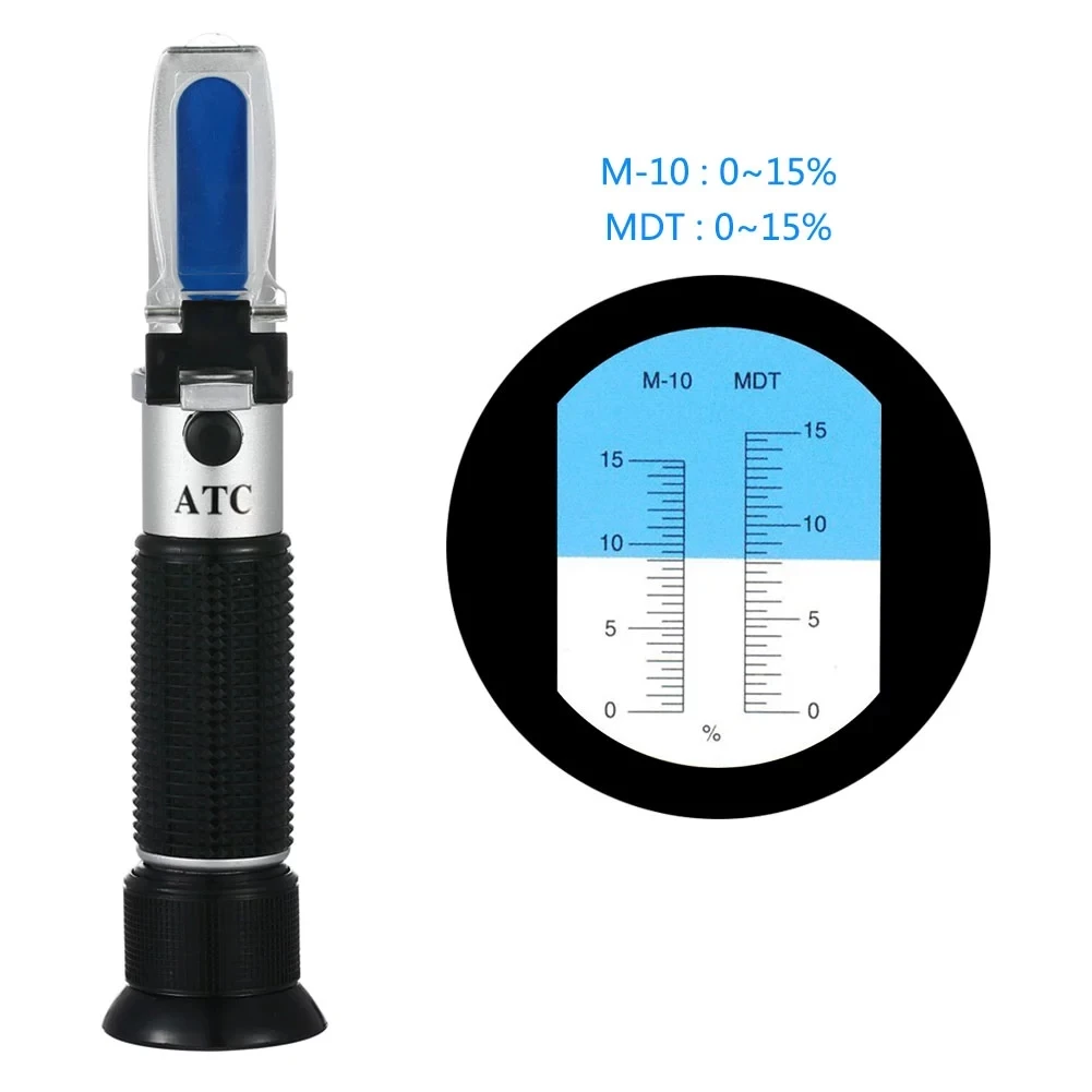 Hand Refractometer Emulsion Concentration Tester 0-15% Anti-rust Cutting Tester Mine Oil Refractometer M-10/MDT Weight Percent