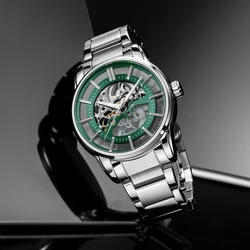 2022 Mens Automatic Mechanical Watch Stainless Steel Strap Watches For Man OCHSTIN Skeleton Luxury Male Business Wristwatch