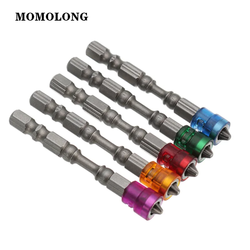 Set di cacciaviti elettrici per cartongesso con gambo esagonale da 5 pollici da 1/4 pollici Set di cacciaviti magnetici a testa singola PH2 Phillips in lega S2 anti-sl