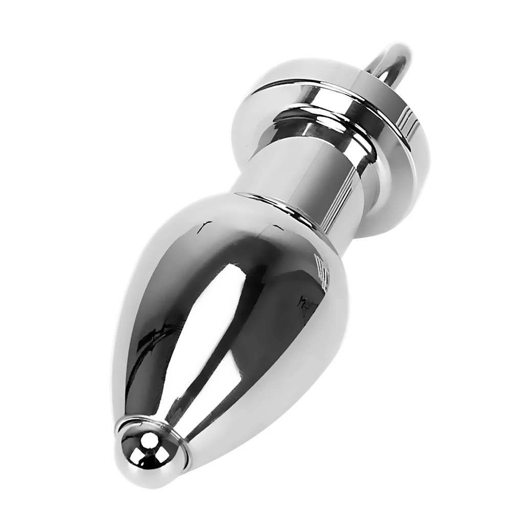 IKOKY Handheld Anal Plug Stainless Steel Anus Stimulator Erotic Sex Toys For Men Women Gay Metal Butt Plugs Adult Products