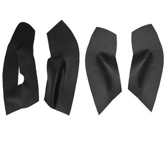 Microfiber Leather Car Door Armrest Panel Protective Cover For Skoda Octavia 2006 2007 -2014 with Mount Fittings car interior