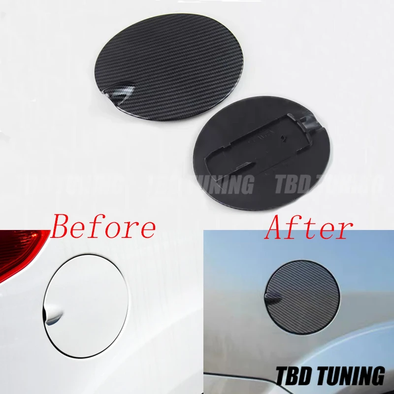 Carbon Fiber Look Fuel Tank Cap Cover For Ford Focus Mk2 2005 2006 2007 2008 -2011 Car Oil Case Replacement Style