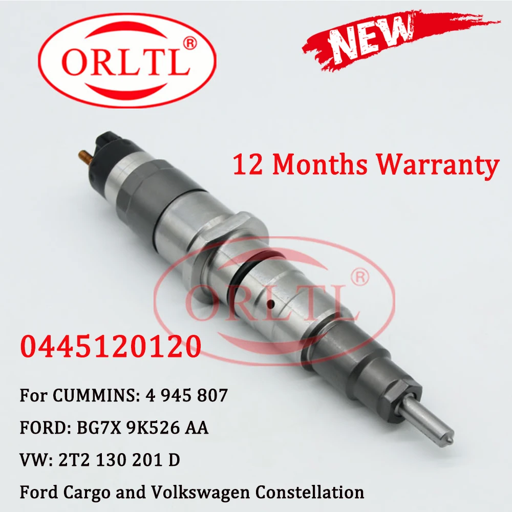 

0445120120 Injector 0 445 120 120 Diesel Fuel Injection 0445 120 120 for 4945807 Ford Cargo Volkswagen 4945807 VW: 2T2130201D