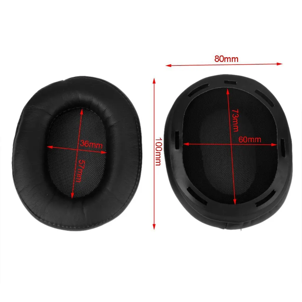 Leather Earpads 2 Pieces For Sony 1R MDR-1R/1RNC V6 7506 CD900ST Headphones Set Earmuffs Cotton Sponge Earphones