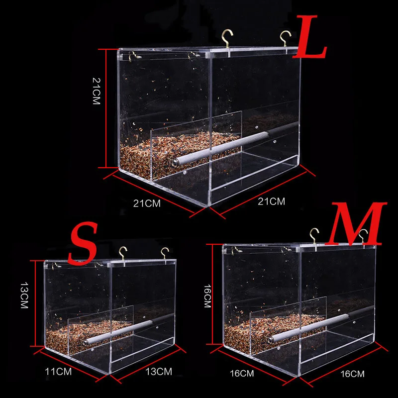 Птица кормушка для попугаев влагозащищенная еда для попугая, пищевой контейнер с Укус устойчивостью птица клетка аксессуары для мелких птиц Маленький попугай