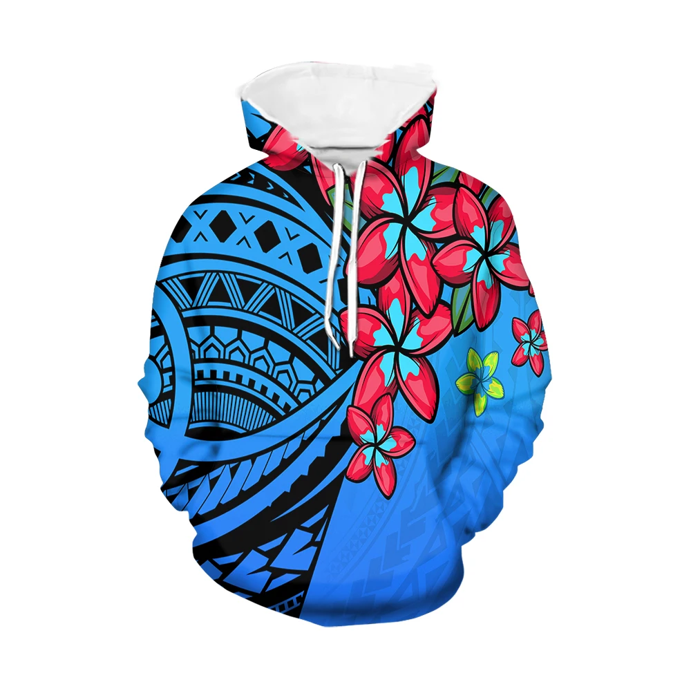 Noisydesigns Big Size 6XL Men's Bright Colors Square Stripe Flowers Pattern Hooded Tops Long Sleeve Autumn Winter Sweatshirts