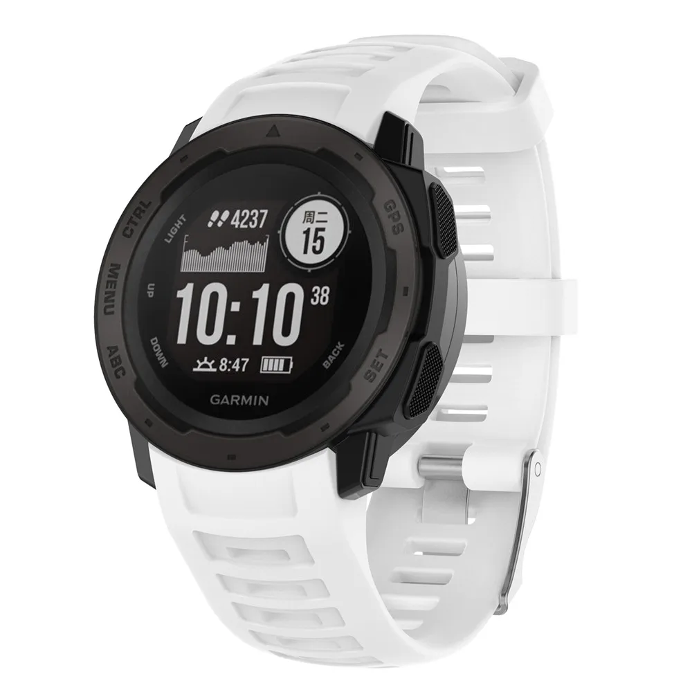 22mm Silicone Watchband Strap For Garmin Instinct/Instinct 2 Smart Watch Band