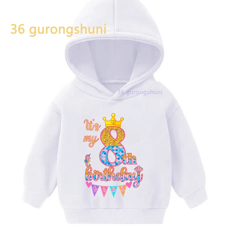 Kids Winter Baby Boy Clothes It’s my 6 7 8 9 old Birthday Children Girl Hoodies Boys Anime Hoodie For Girls Clothing Sweatshirts