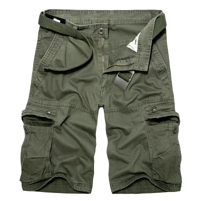 Herren Military Cargo Shorts Sommer Armee Grün Baumwolle Shorts Männer Lose Multi-Pocket Shorts Homme Casual Bermuda Hosen 40