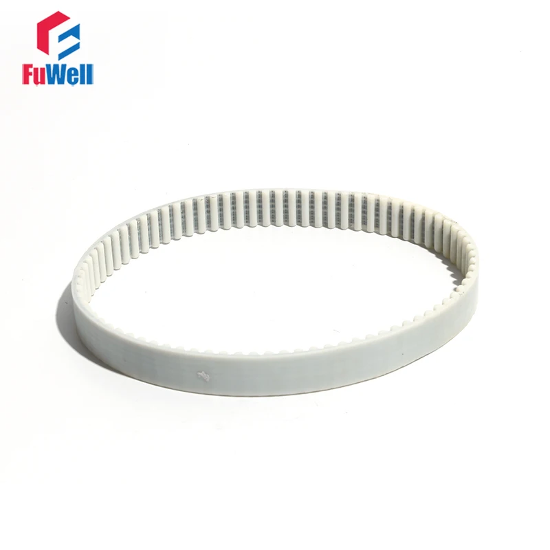 

HTD5M Timing Belt Polyurethane Transmission Belt 1540/1550/1560/1580/1590mm 15/20/25/30mm Width Closed Loop White PU Pulley Belt