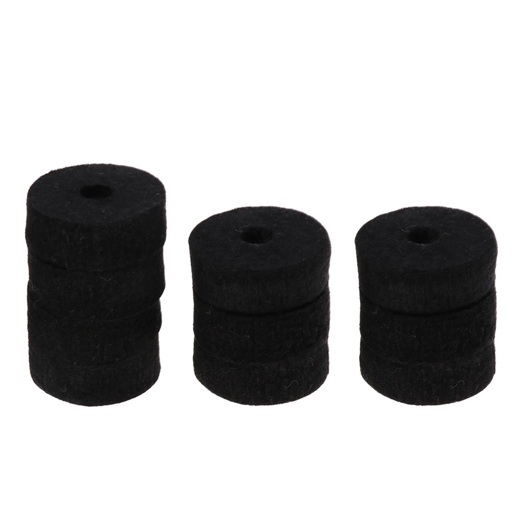 10pcs Thickness Cymbal Felts Hi Hat Washers Percussion Drum Kits Pad Cushion