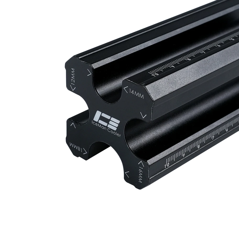 

IceManCooler Custom Water Cooling Hard Tube Tools For OD 12mm,14mm,16mm,18mm Pipe Cutting Mould,1MM Precision,Aluminum Alloy