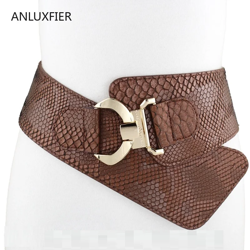 H9811 Waist Seal Ladies Wide Elastic Belt Female Simple Metal Buckle High Quality Fashion Leisure Waistband Luxury Cummerbunds