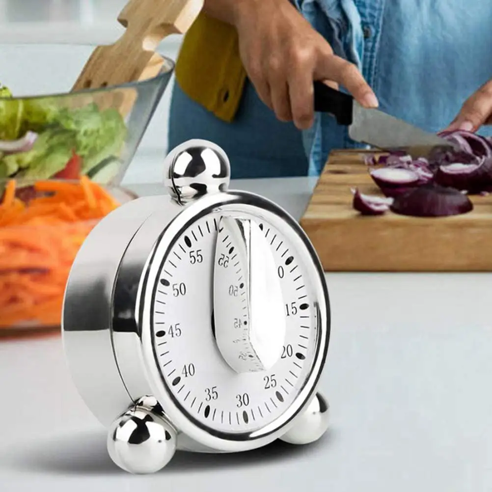 60 Minutes Countdown Alarm Clock Kitchen Timer Mechanical Visual Timer for Cooking Baking Kids Classroom Meeting Management