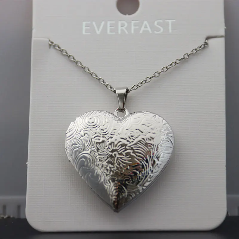 1pc Daisy Flowers Photo Frame Pendant Necklace Heart Charms Floating Locket Necklaces Women Men Fashion Memorial Jewelry