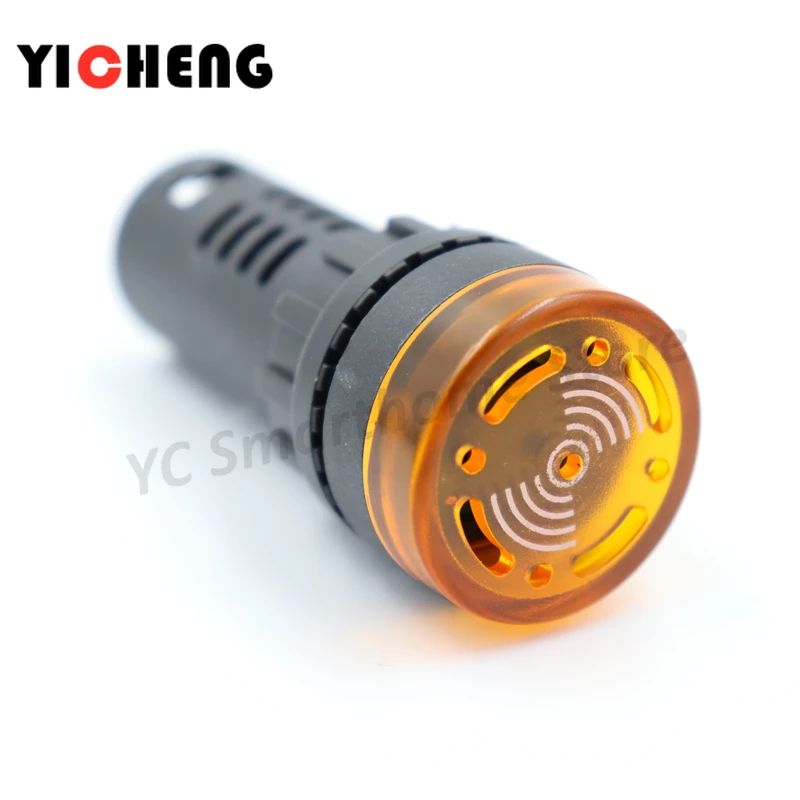 10Pcs red green yellow LED flash alarm indicator light signal lamp Flash buzzer DC 12V 24V AC 110V 220V 22mm AD16