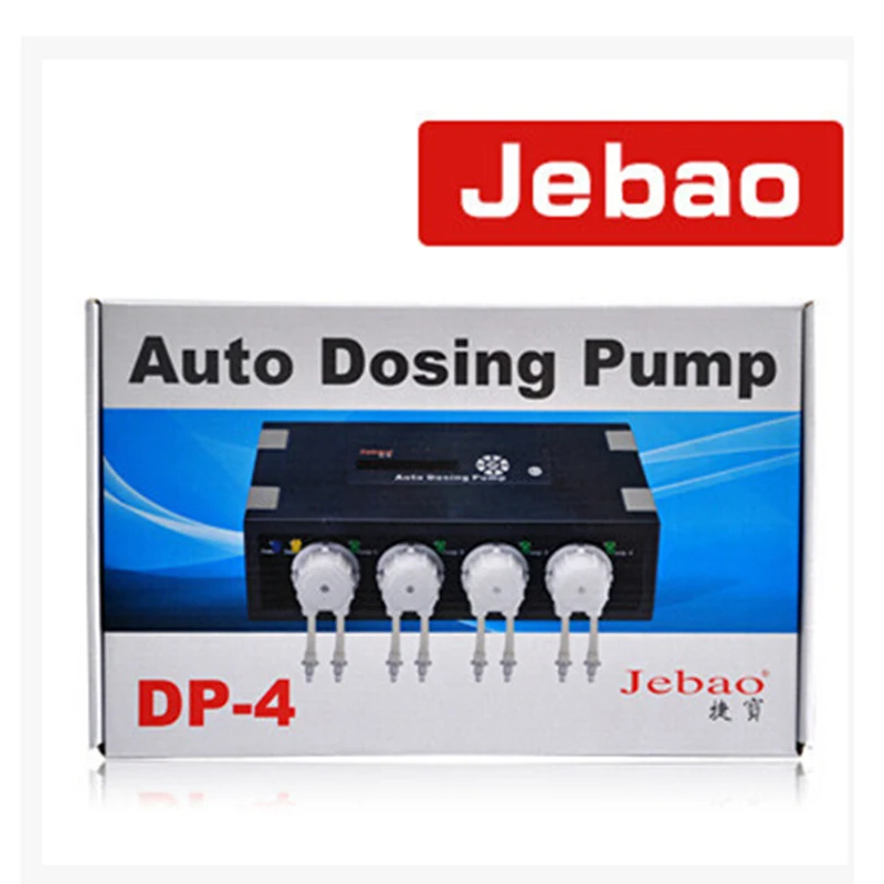 1pc 4 pump head JEBAO DP-4 Auto Dosing Pump -Automatic Doser For Reef Aquarium Elements Seawater Fish Tank 23.5x13x6.5cm