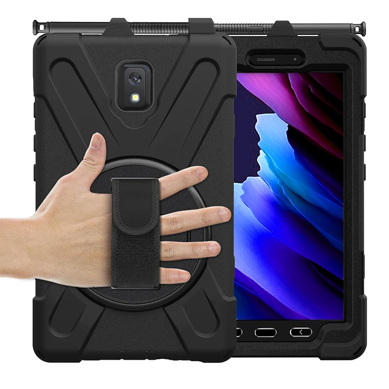 

Silicone Case with Hand Strap and Bracket for Samsung Galaxy Tab Active 3 2020 T570 T577 T575 Shockproof Cover