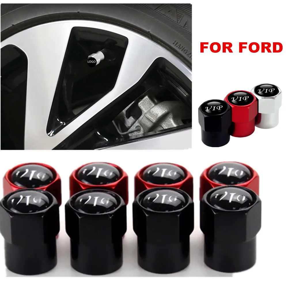 

4Pcs Car Wheel Tire Valve Caps Cover Accessories for For Ford Focus Mondeo Kuga Fiesta Ranger Escort Explorer Excape Taurus