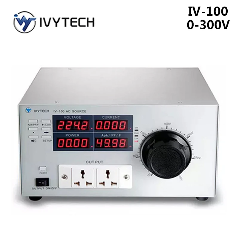 IVYTECH Adjustable AC Power Supply Upper and Lower Limit Alarm Power 0-300V 1000VA Variable Frequency Power Supply Bench Storage