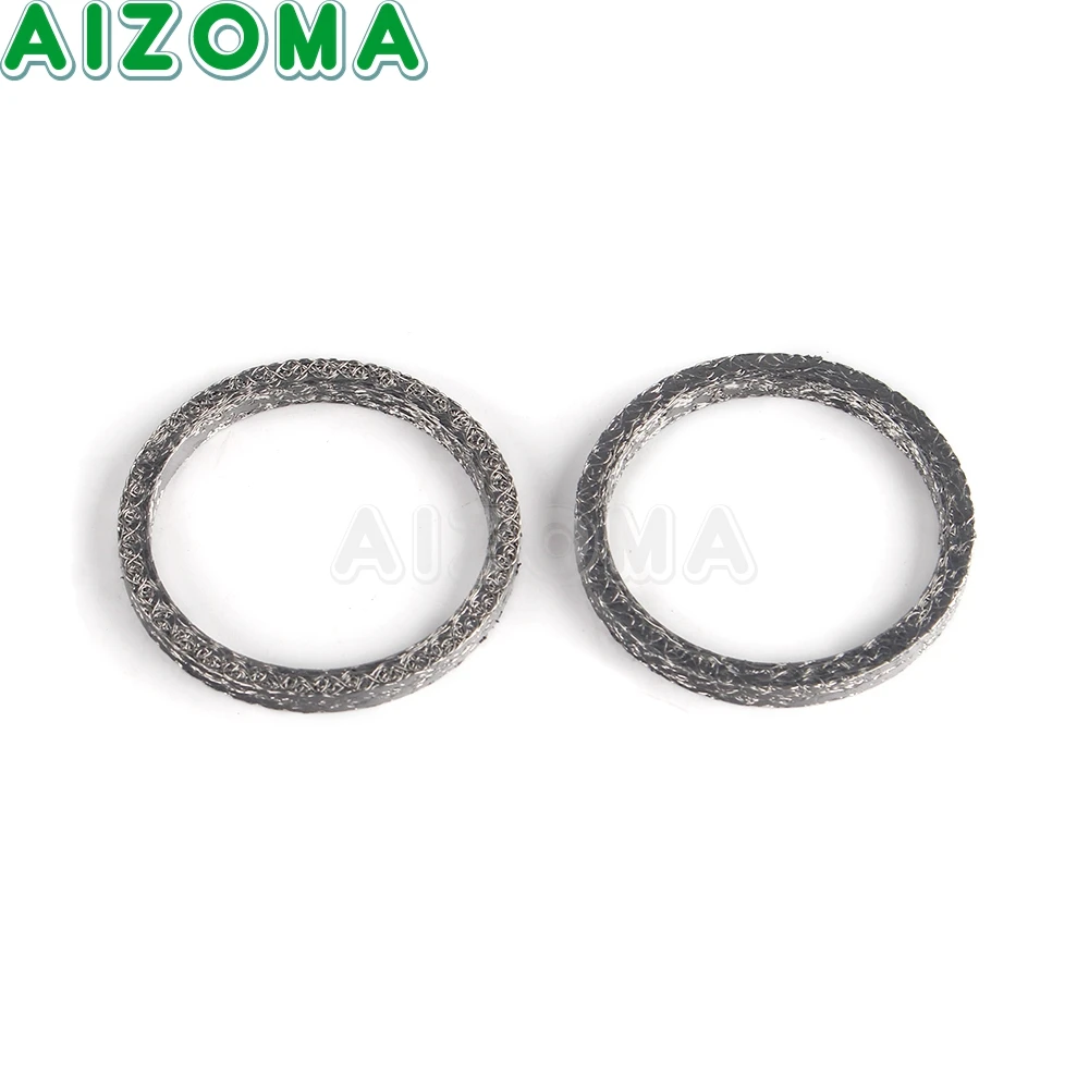 2 Pieces Muffler Exhaust Gasket Ring For Harley Touring Twin Cam Sportster 883 1200 Custom 1984-Up 2021 OEM 65324-83A