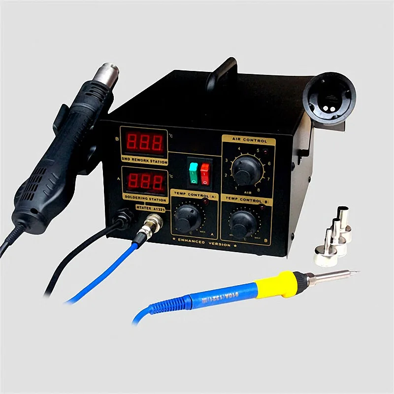 Hot Air Gun Desoldering Station Digital Display 2 In 1 Air Gun Dual Purpose Soldering Station DKT-925D