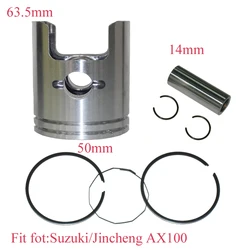 100cc Classic100 Motorcycle Piston Kit With Ring Set for Suzuki Jincheng Haojue AX100 Diameter 50mm Two Stroke Engine Parts STD