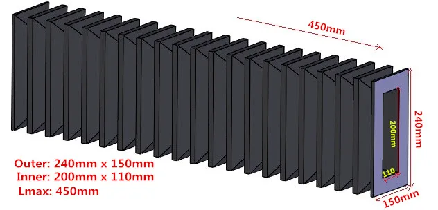 couvercle-de-voie-d'accordeon-pour-machines-outils-cnc-rectangulaires-flexibles-t5-interieur-200-mm-x-110-mm-exterieur-240-mm-x-150-mm-lmax-450-mm