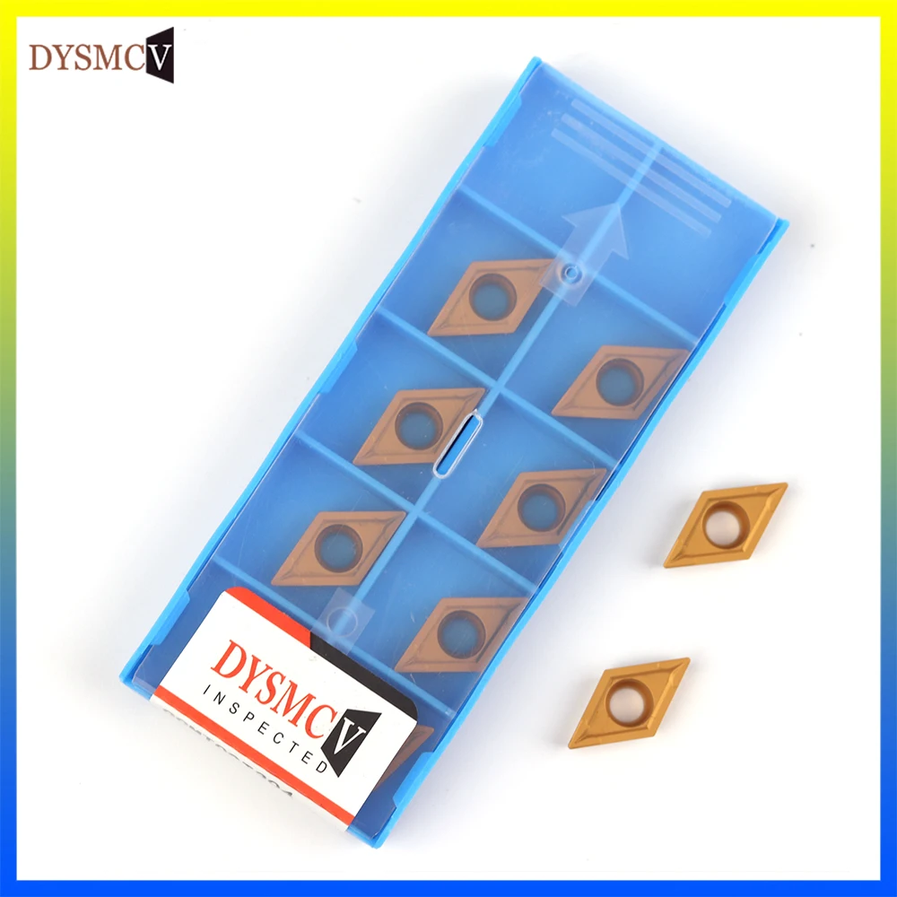 DCMT11T304 DCMT11T308 DY3020 Carbide Sisipan Mengubah Alat Mesin Bubut Alat untuk Pengolahan Baja