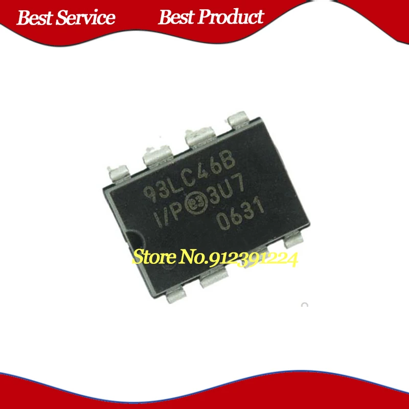 10 Pcs/Lot 93LC46B-I/P DIP8 New and Original In Stock