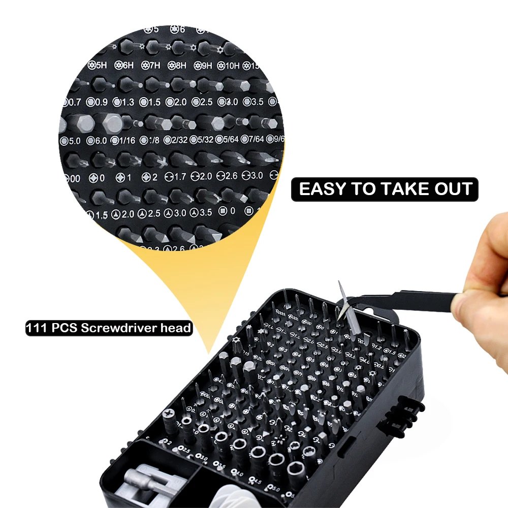 Chave de fenda conjunto magnético chave de fenda bits precisão 135/115 em 1 reparação kit ferramenta do telefone pc precisão torx parafuso driver ferramentas manuais