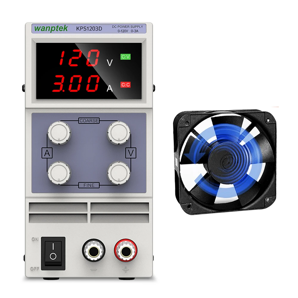 Adjustable DC Power Supply 120V 3A LED Digital Lab Bench Power Source Stabilized Power Supply Voltage Regulator Switch Wanptek
