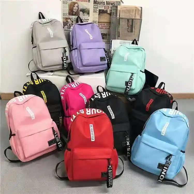 Men\'s and women\'s fashion backpack backpack large capacity Korean campus canvas double back backpack  canvas backpack