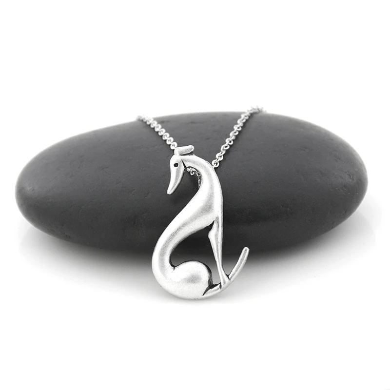 Vintage Silver Color 12 Style Dog Breeds Pet French Bulldog Beagle Husk Pendant Necklace For Women Stainless Steel Long Chain