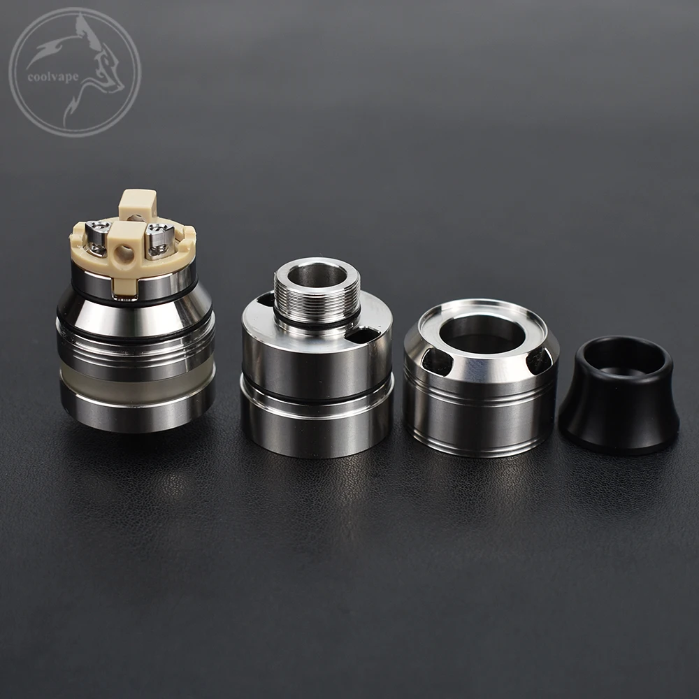 Cabeo DL MTL RTA Atomizer 24mm Single Coil 316ss 5.ml Capacity 510 thread Electronic Cigarette Rebuildable Tank vape Vaporizer