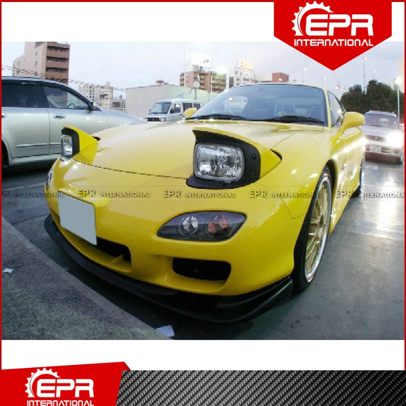 For Mazda RX7 FD3S Carbon Fiber Inner Headlight Cover Trim Glossy Finish Front Bumper Lamp Steady Drift Body Kit For RX7