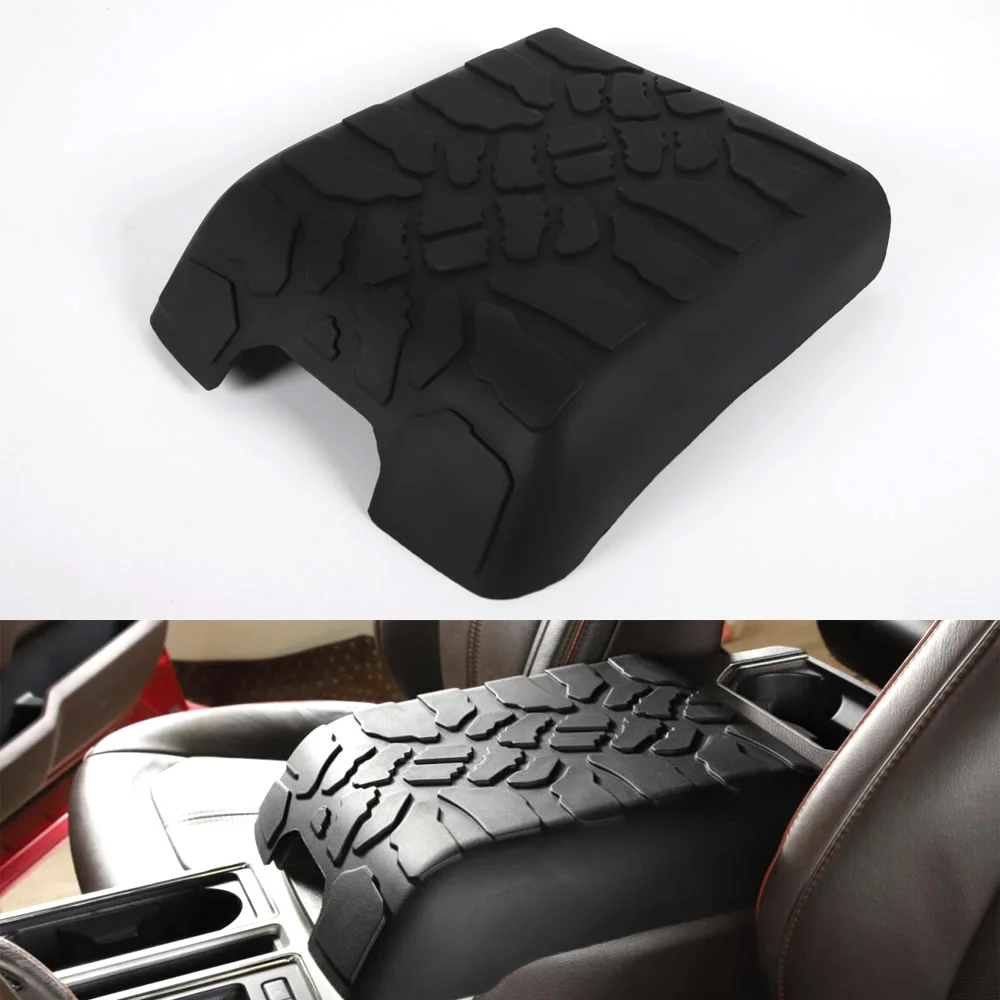 

Car Armrest Storage Box Pad Silicone Cover Accessory for Ford F150 2015 Up Interior Car Molding